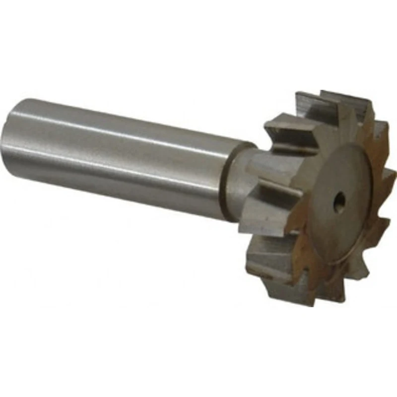 Made in USA ANSI 1010 (Old Std # D) 1-1/4 Cut Diam, 5/16 Cut Width, 1/2 Shank, Staggered-Tooth Woodruff Keyseat Cutte...